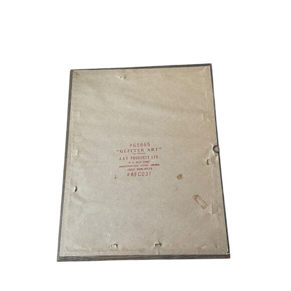 VTG Foil Beer Sign Glitter Art Glass Pub Room Bar Decor Framed Mancave She Shed - Picture 4 of 6